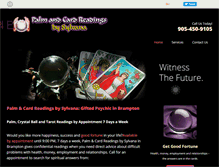 Tablet Screenshot of palmandcardreadingsbysylvana.com